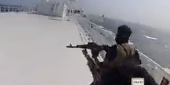 Footage of the Houthis Landing a Helicopter on Israel-Owned Ship is Nuts